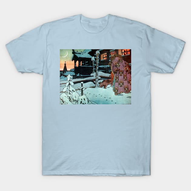 Tsar Saltan at the Window - Ivan Bilibin T-Shirt by forgottenbeauty